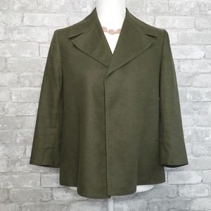 KASPER Linen Blazer, Olive Green, Women's Size: 4, $30